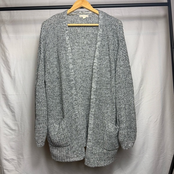 It's Our Time Gray Chunky Knit Cardigan Sweater - Picture 1 of 8